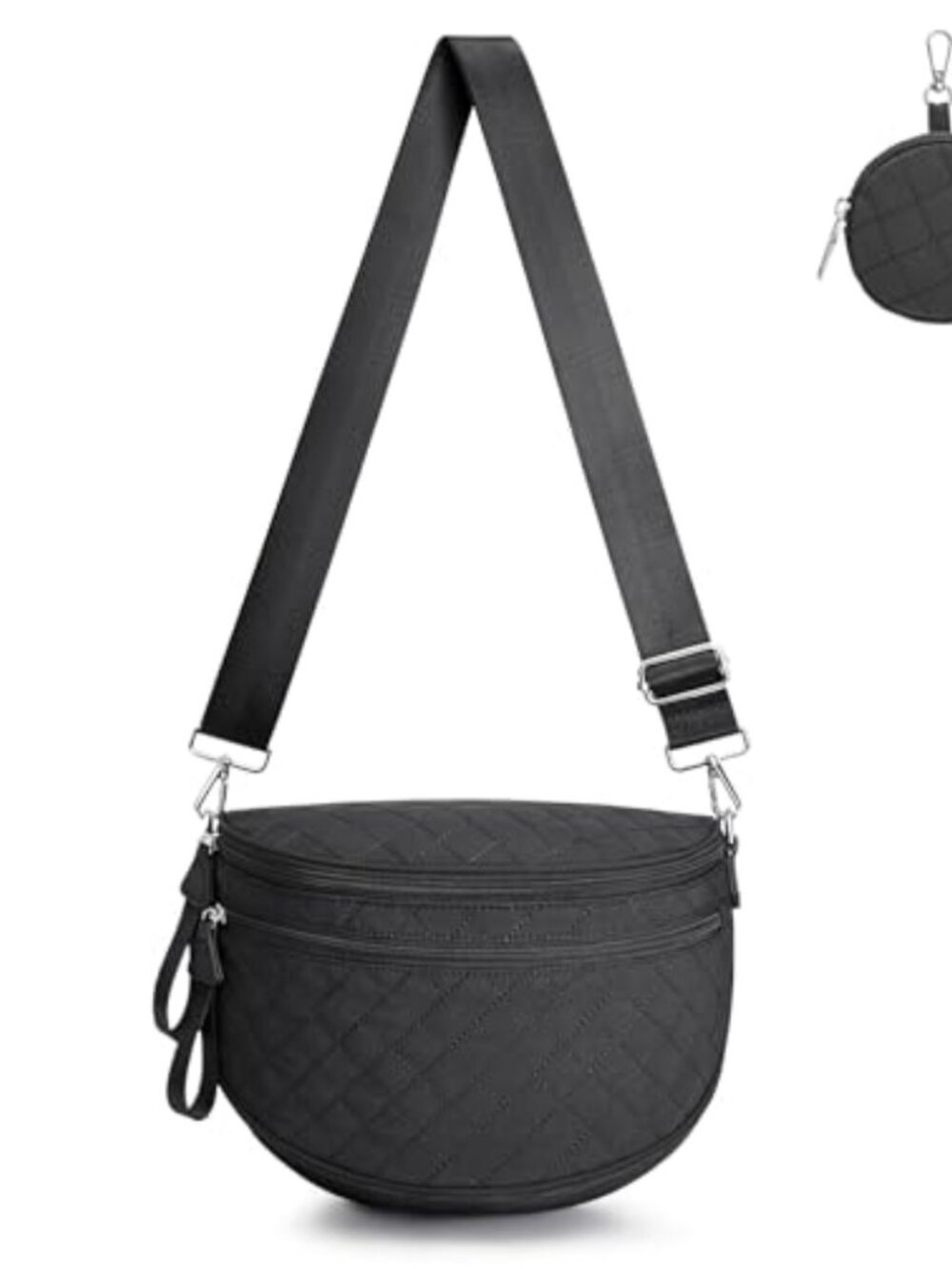 Nylon Fanny Pack Crossbody Bag for Women, Adjustable Belt Waist Bag with
